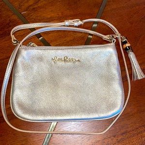 Lilly Pulitzer Gold leather crossbody purse